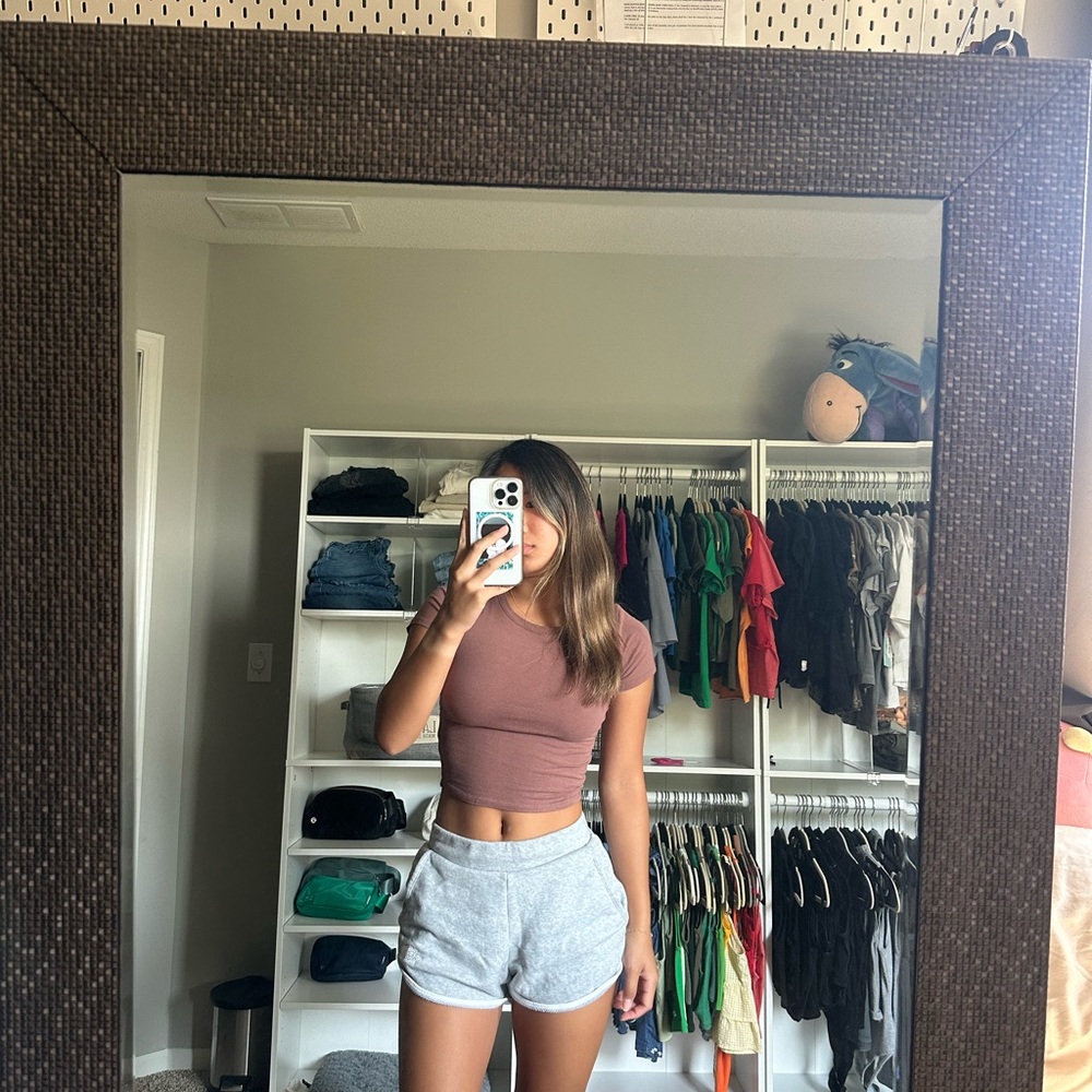 brown crop top